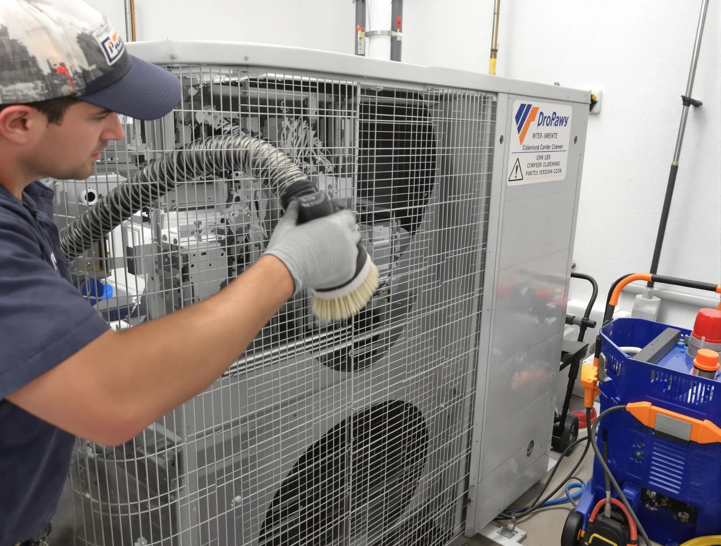 West View Air Duct Cleaning specialist performing precision AC coil cleaning for improved system performance in West View