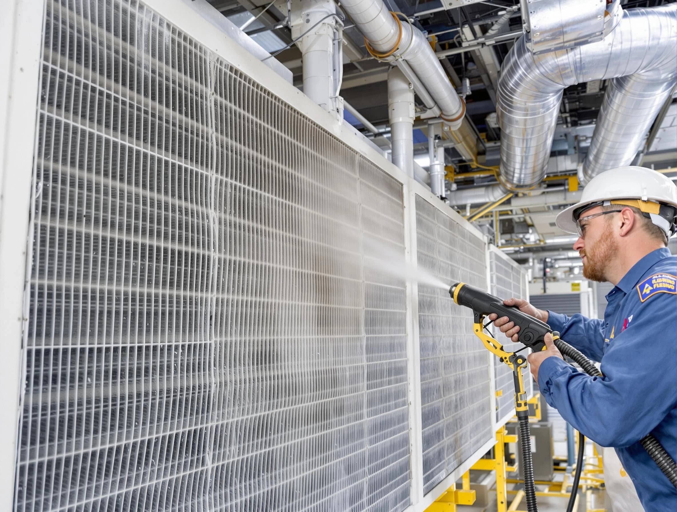 Professional commercial coil cleaning by West View Air Duct Cleaning in West View