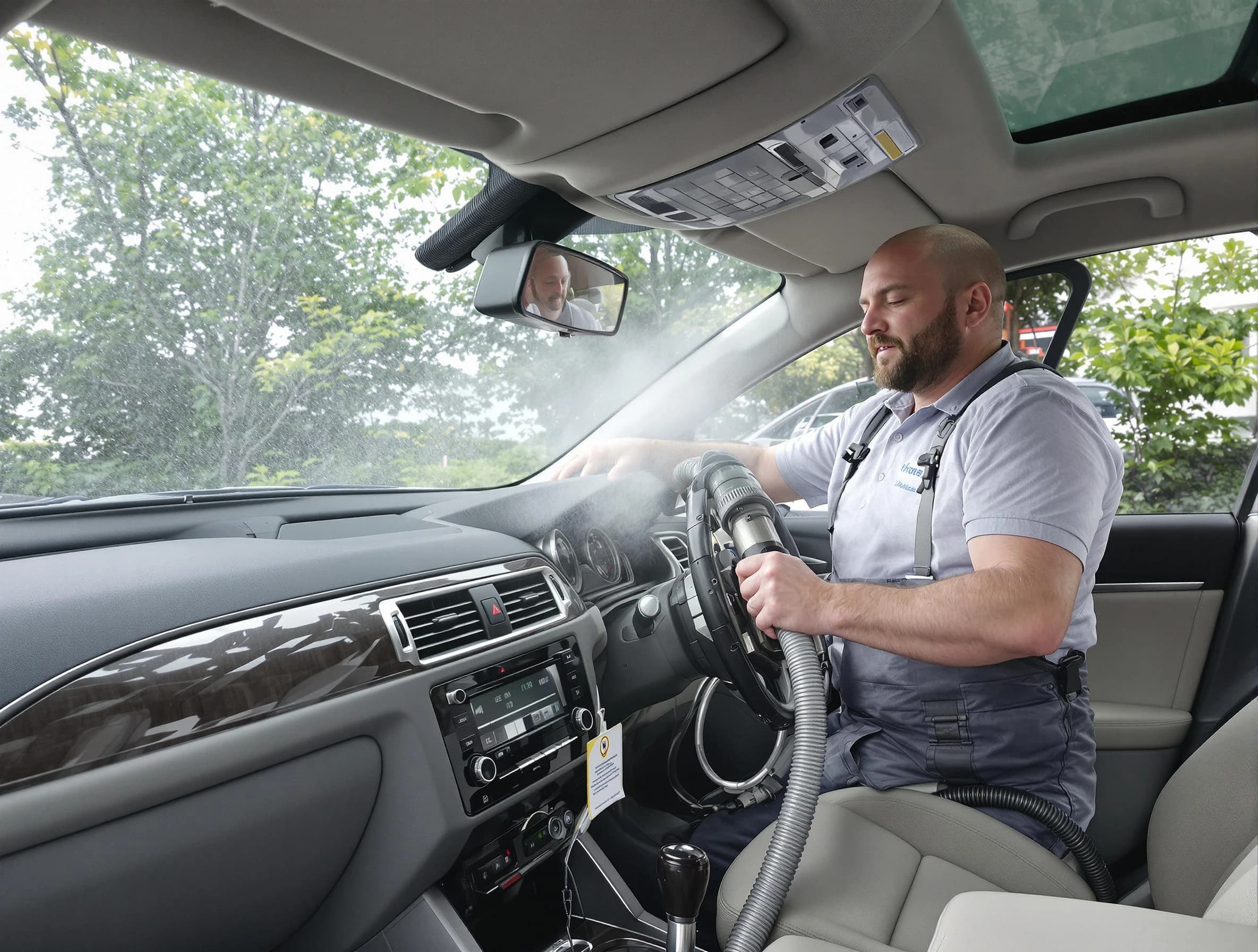 West View Air Duct Cleaning specialist performing professional car duct cleaning in West View