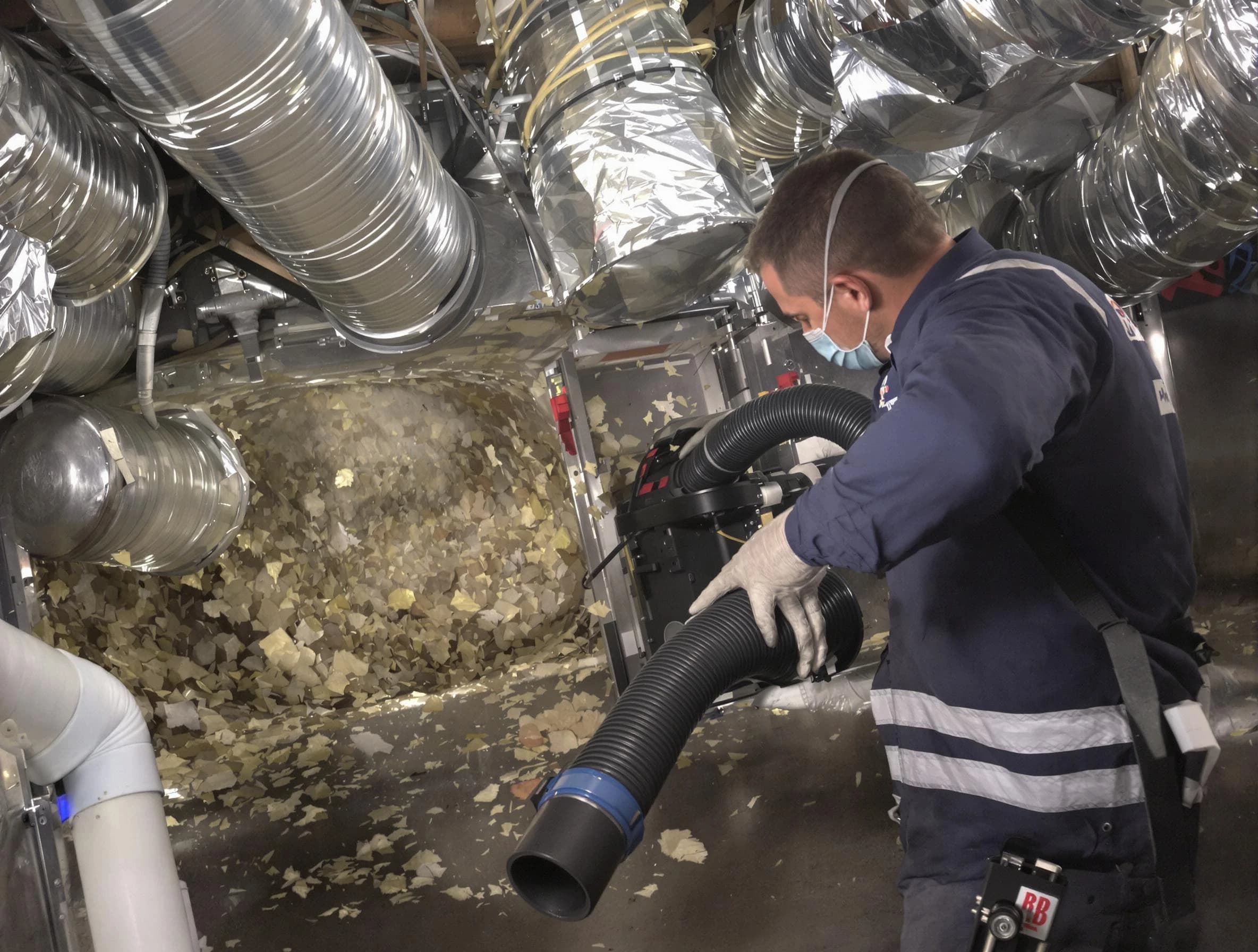 West View Air Duct Cleaning specialist operating negative pressure cleaning equipment for thorough duct maintenance in West View