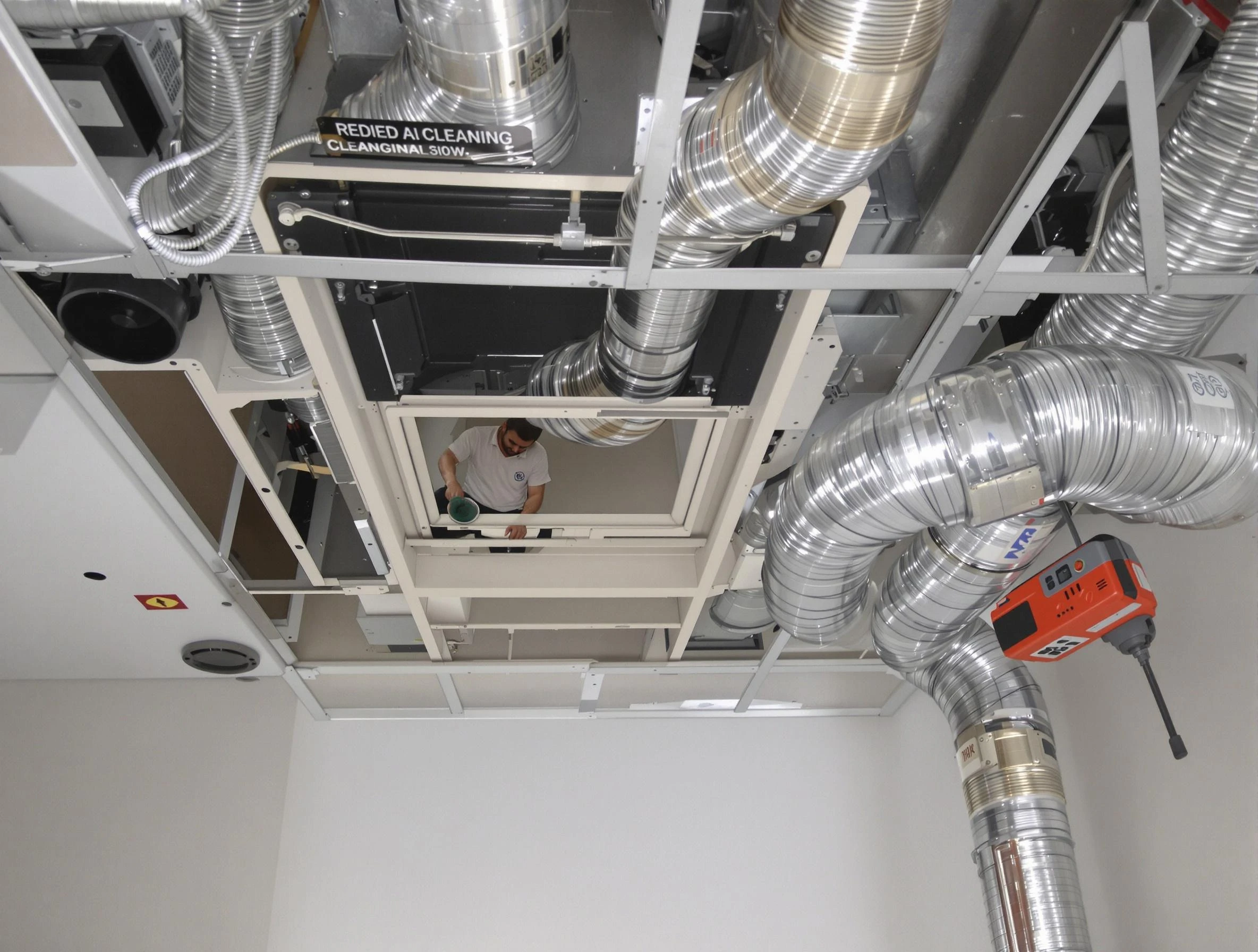West View Air Duct Cleaning technician performing detailed central duct system cleaning in West View