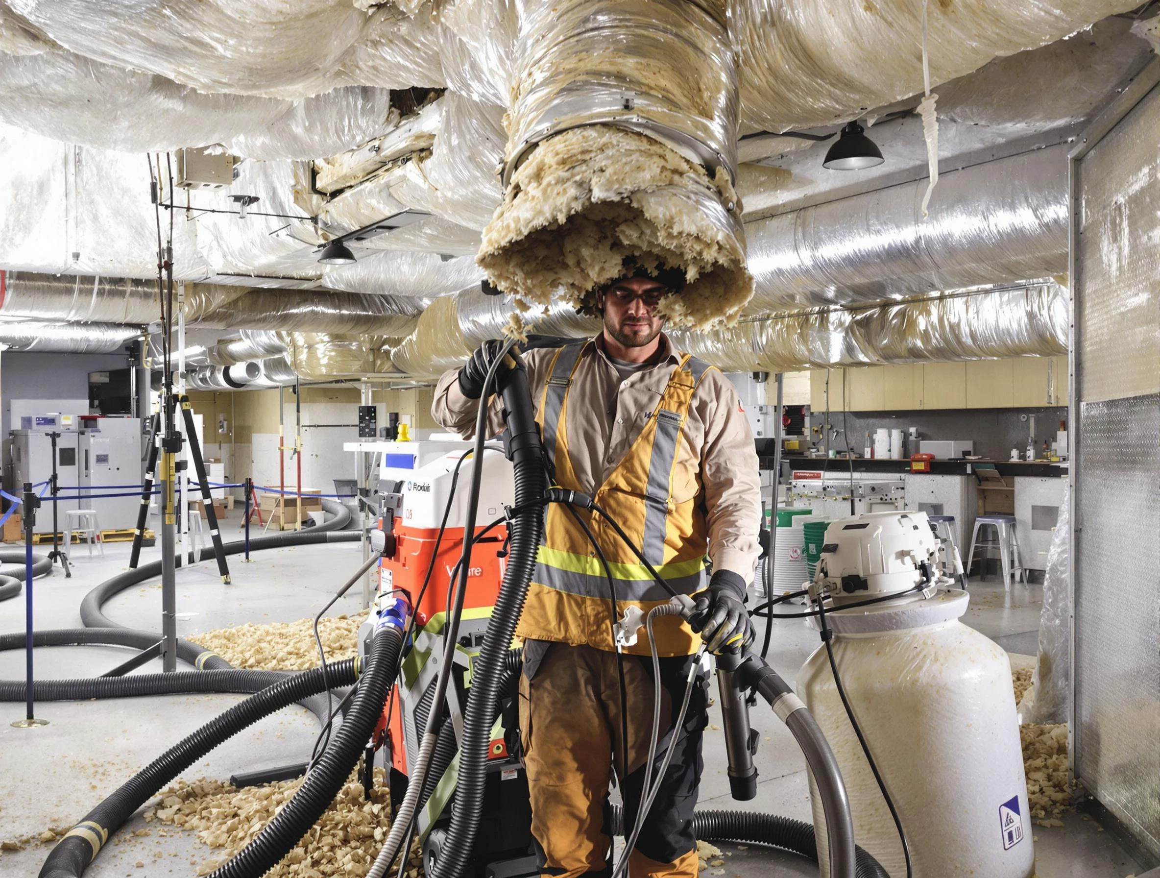 Professional vacuum insulation removal by West View Air Duct Cleaning expert in West View